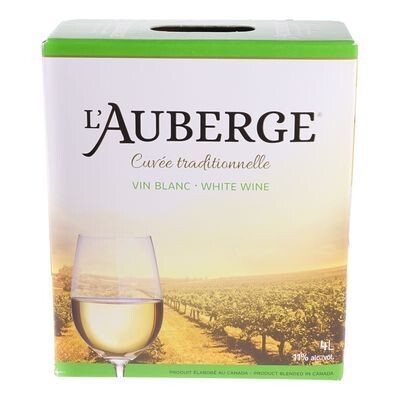 L&#39;AUBERGE Vin blanc du Canada 4 L