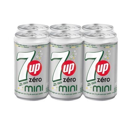 7UP Boisson gazeuse diète, Mini 6X222 ML - CANETTES