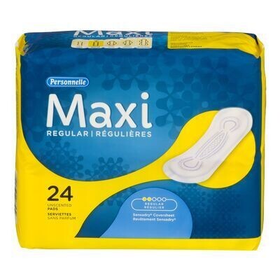 PERSONNELLE Serviettes hygiéniques maxi pour flux régulier 24 UN