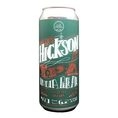 BRASSERIE LES 2 FRÈRES Bière Hickson de type India Pale Ale 473 ML - CANETTE 6.2%ALC