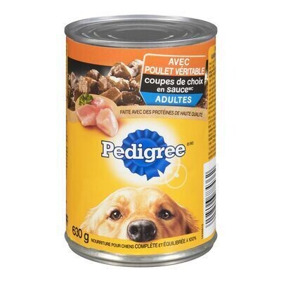 PEDIGREE Nourriture pour chiens Coupes de choix en sauce™ au poulet véritable 630 G