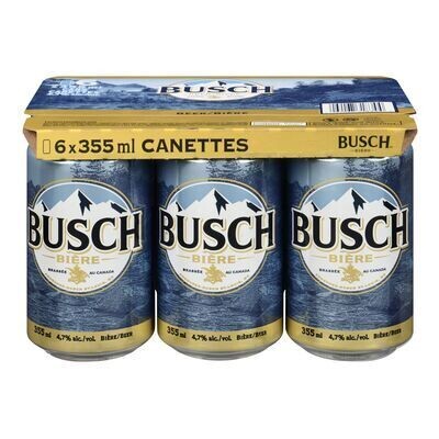 BUSCH Bière blonde de type Lager 6X355 ML - CANETTES