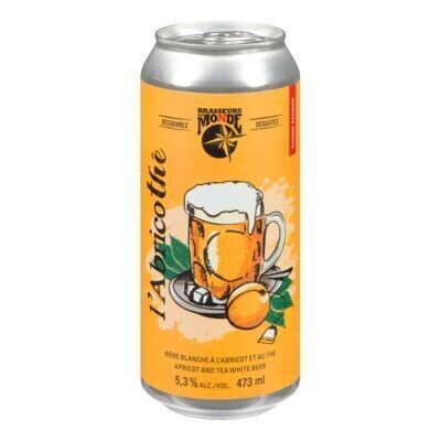 BRASSEURS DU MONDE Bière à saveur d&#39;abricothé 473 ML 5.3%ALC