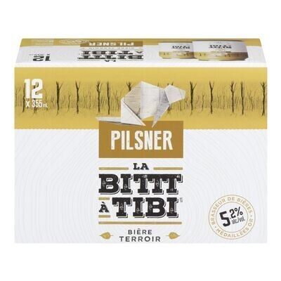 LA BITTT À TIBI Bière de type Pilsner 12X355 ML - CANETTES 5.2%ALC