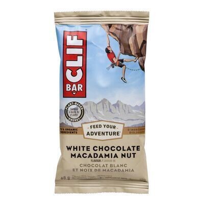 CLIF BAR Barre énergétique à saveur de chocolat blanc et noix de macadamia 68 G
