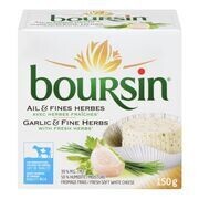 BOURSIN Fromage frais à saveur d&#39;ail et fines herbes 150 g