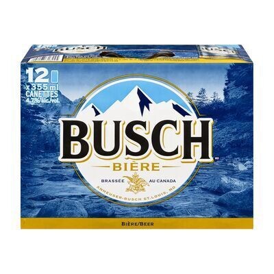 BUSCH Bière blonde de type Lager 12X355 ML - CANETTES