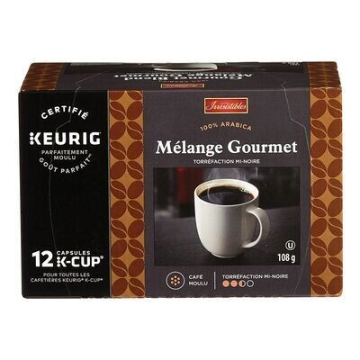 IRRESISTIBLES Dosettes K-Cup® de café mélange gourmet mi-noir 12 UN
