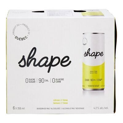 SHAPE Boisson alcoolisée à saveur de lime et de citron 6X355 ML