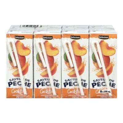 SELECTION Cocktail à saveur de pêche 8X200 ML
