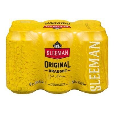 SLEEMAN Bière Original Draught de type Lager 6X355 ML - CANETTES 5.0%ALC