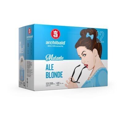 ARCHIBALD Bière Matante® blonde de type Ale 12X355 ML - CANETTES 4.9%ALC