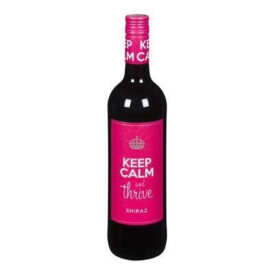 KEEP CALM AND THRIVE Vin rouge Shiraz 750 ML