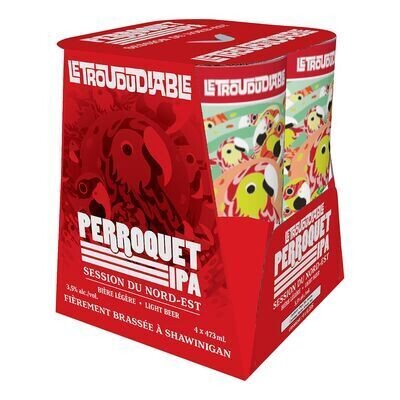 LE TROU DU DIABLE Bière Perroquet de type Session IPA 4X473 ML - CANETTES 3.5%ALC