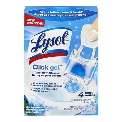 LYSOL Nettoyant pour cuvette au parfum de chute d&#39;eau printanière®. Click gel 4UN
