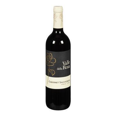 VALLE DELLA ROSA Vin rouge d&#39;Italie Cabernet Sauvignon 750 ML