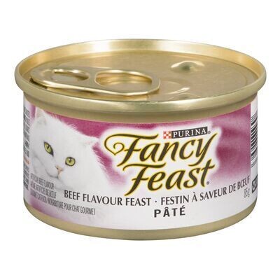 PURINA Festin à saveur de bœuf en pâté pour chats, Fancy Feast 85 G