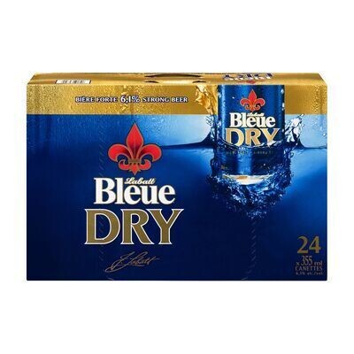LABATT BLEUE DRY Bière forte 24X355 ML - CANETTES