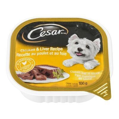 CESAR Repas pour petits chiens avec poulet et foie 100 G