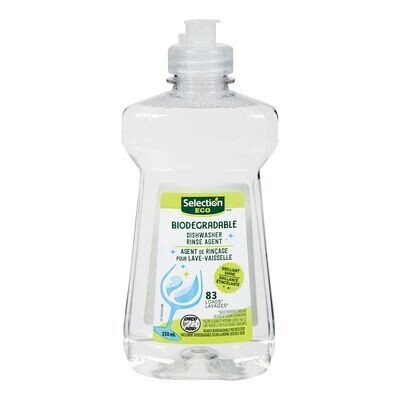 SELECTION Agent de rinçage pour lave-VAISSELLE biodégradable, Eco 250 ML