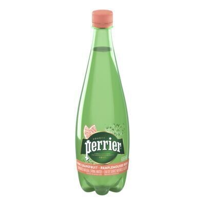 PERRIER Eau de source naturelle gazéifiée avec arôme naturel de pamplemousse rose 1 L