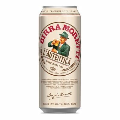 BIRRA MORETTI Bière italienne de type Lager 500 ML - CANETTE 4.6%ALC