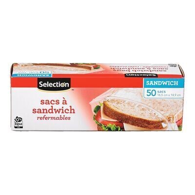 SELECTION Sacs à sandwich 50 UN