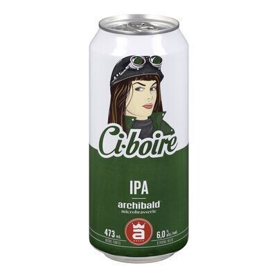 ARCHIBALD Bière Ciboire forte de type India Pale Ale 473 ML - CANETTE 6.0%ALC