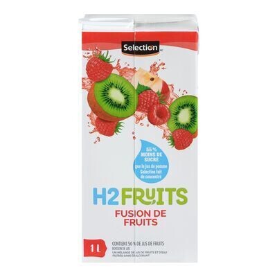 SELECTION Mélange de jus à saveur Fusion de fruits avec 55 % moins de sucre 1 L