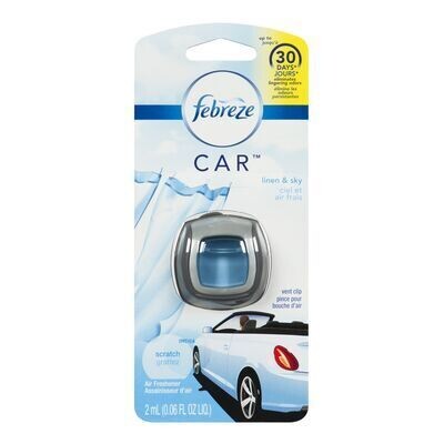 FEBREZE Assainisseur d&#39;air en pince pour bouche d&#39;air au parfum de ciel et air frais, Car 1 UN