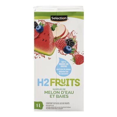 SELECTION Mélange de jus à saveur melon d&#39;eau et baies avec 55 % moins de sucre 1 L