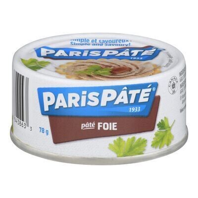 PARIS PÂTÉ Pâté de foie 78 G