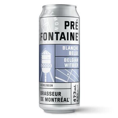 BRASSEUR DE MONTRÉAL Bière blonde Préfontaine™ de type Belge, Van Derbull 473 ML - CANETTE 4.5%ALC