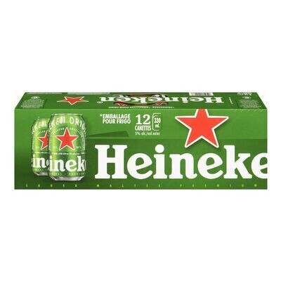 HEINEKEN Bière hollandaise de type Lager 12X330 ML - CANETTES 5.0%ALC