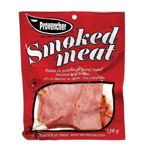 PROVENCHER Pointe de poitrine de bœuf fumée, Smoked Meat 150 G
