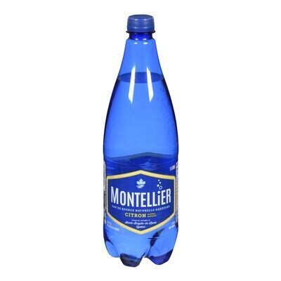 MONTELLIER Eau de source naturelle gazéifiée au citron 1 L