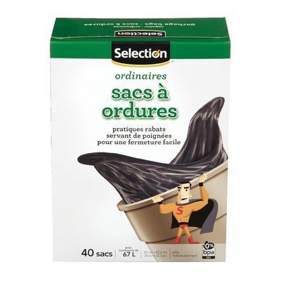 SELECTION Sacs à ordures ordinaires 67L 40UN