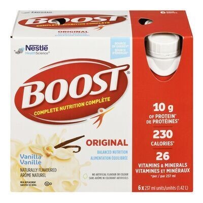 BOOST Substitut de repas à saveur de vanille 6X237 ML