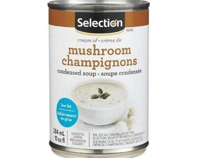 SELECTION Crème de champignons condensée à faible teneur en gras 284 ML