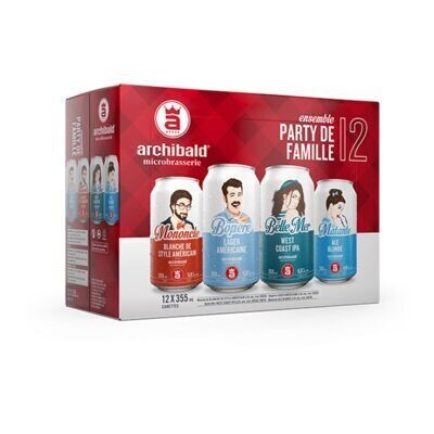 ARCHIBALD Assortiment de bières Party de famille 12X355 ML 6.2%ALC