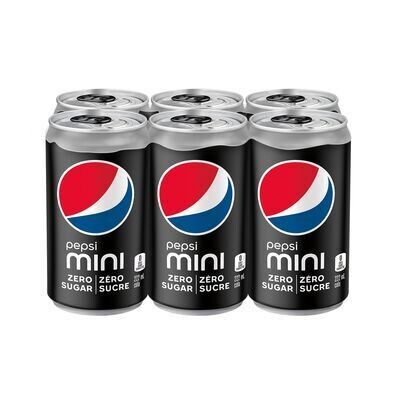 PEPSI MINI Boisson gazeuse sans calories, Zéro 6X222 ML