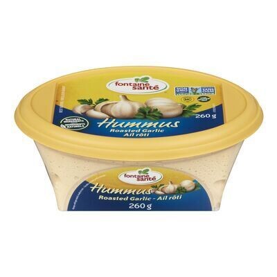 FONTAINE SANTÉ Hummus à l&#39;ail rôti 260 G