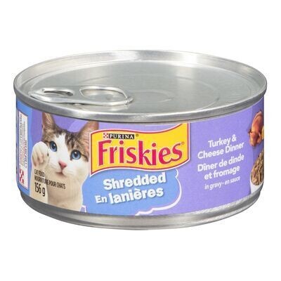 PURINA Dîner de dinde et fromage en lanières pour chats, Friskies 156 G