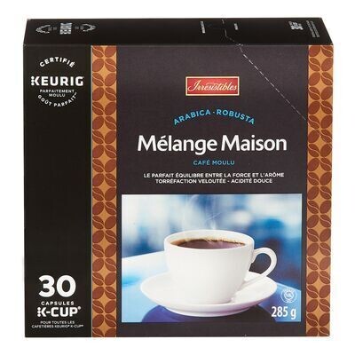 IRRESISTIBLES Dosettes K-Cup® de café Mélange maison 30 UN