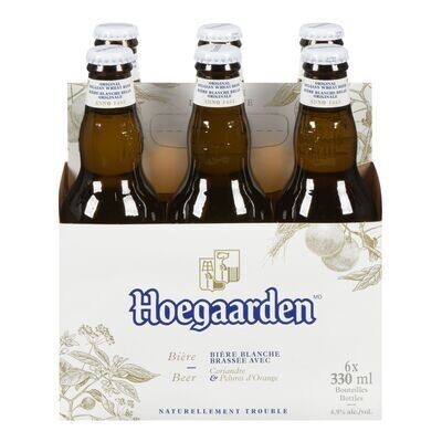 HOEGAARDEN Bière blanche belge 6X330 ML - BOUTEILLES 4.9%ALC