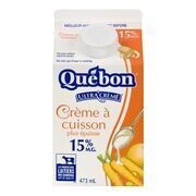 QUÉBON Crème à cuisson plus épaisse 15 %, Ultra&#39;crème 473 mL