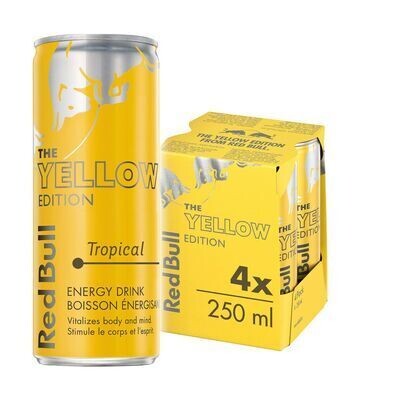 RED BULL Boisson énergisante, Tropical 4X250 ML