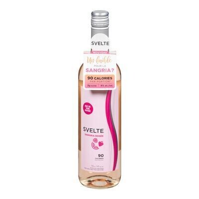 SVELTE Boisson à vin à saveur de sangria rosée 750 ML