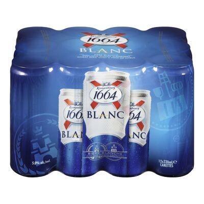 KRONENBOURG 1664 Bière française de type lager 12X330 ML - CANETTES 5.0%ALC