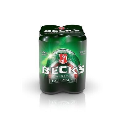 BECK&#39;S Bière allemande 4X500 ML - CANETTES 5.0%ALC